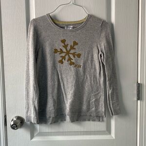 Crown & Ivy Girls Sweater With Sequin Snowflake